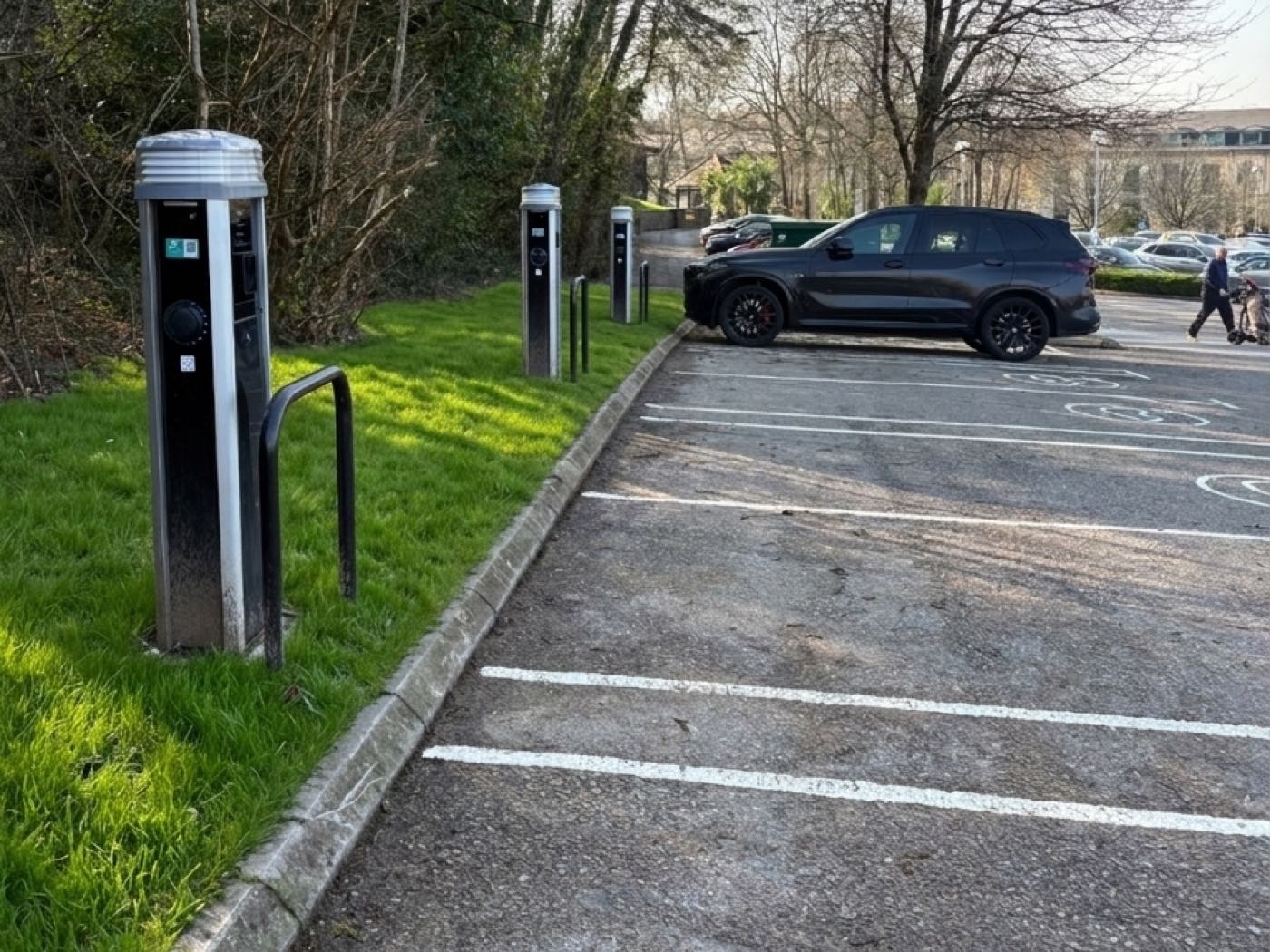 Commercial EV charging bays delivered by Nuvolt at The Vale Resort