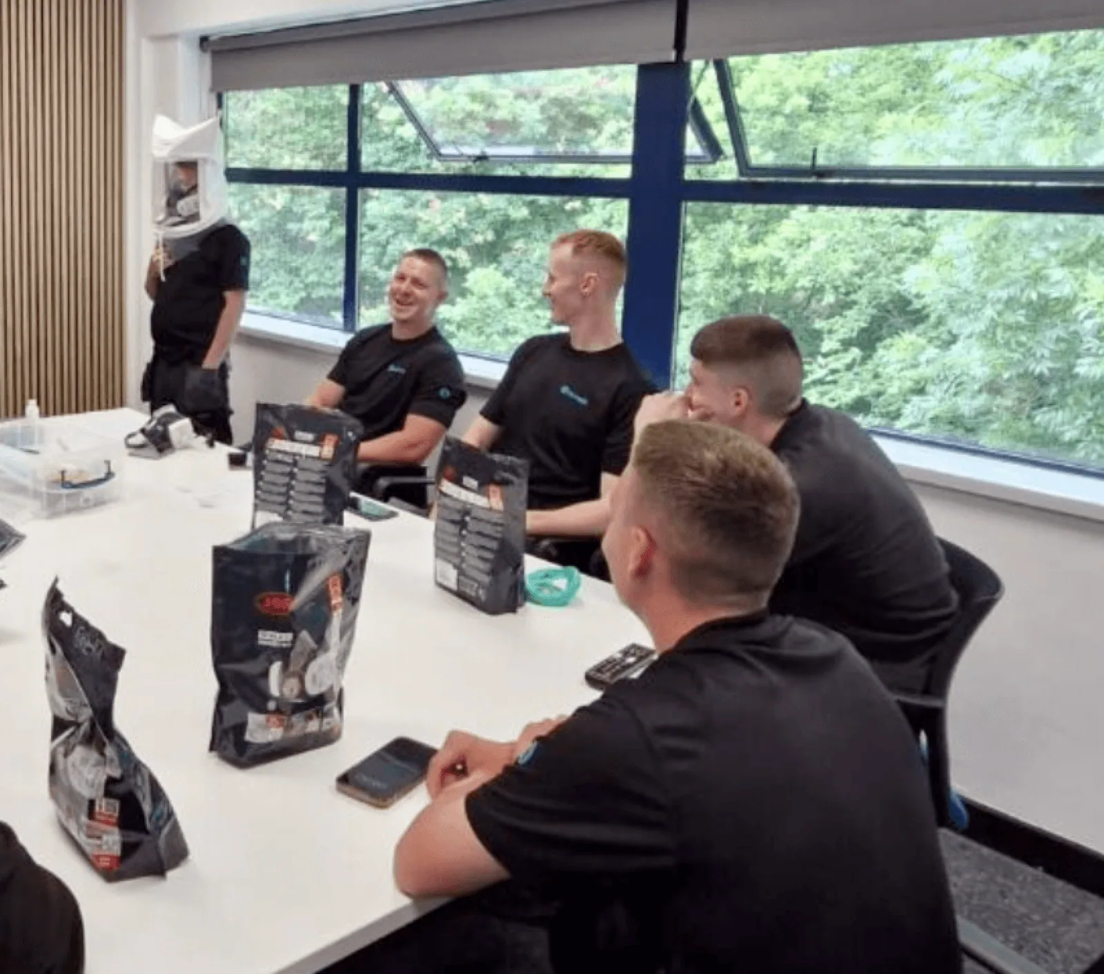 Nuvolt install team during FFP3 safety training