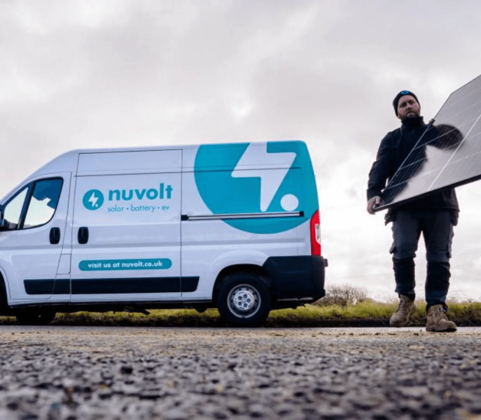 Nuvolt branded van outside the new warehouse